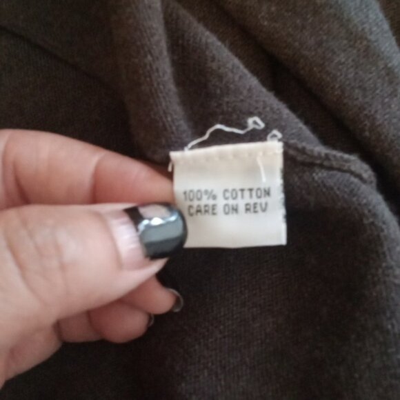 Bryn Walker Brown and Red Cardigan Sweater with Classic Knit Design Open Size S - Picture 7 of 10